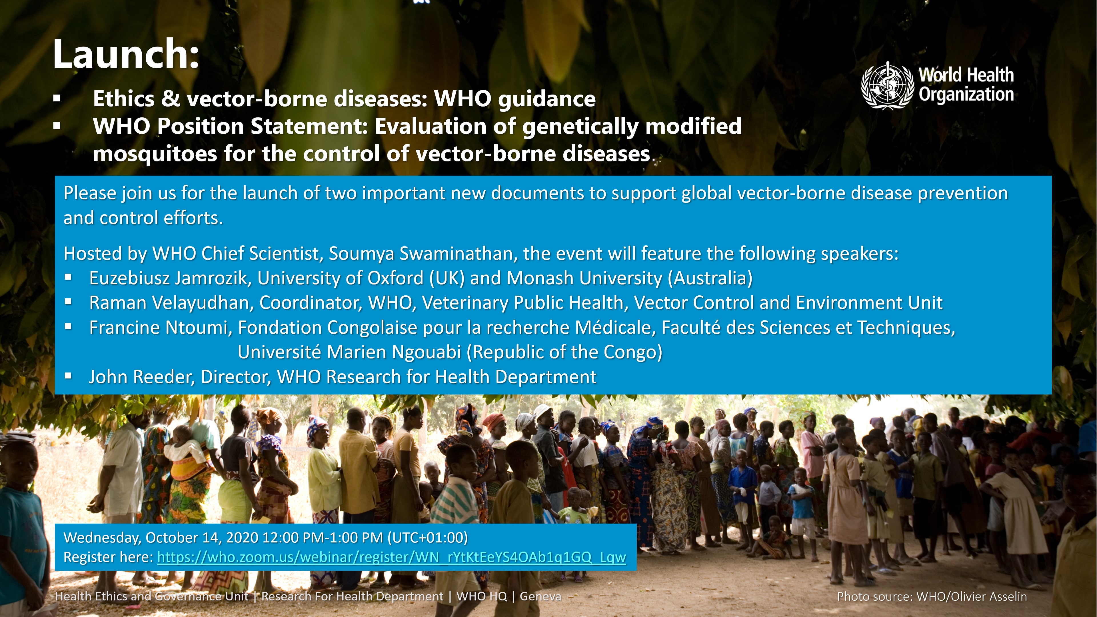 Vector Borne Diseases Launch Flyer
